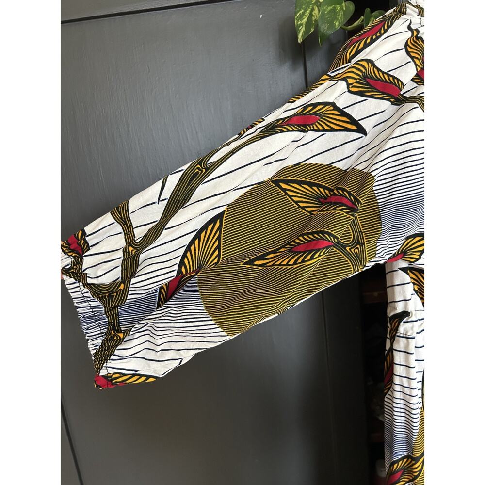 Francis + Benedict Artisan Cotton Maxi Dress Made in Togo S/M - Picture 8 of 13